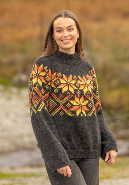 Hovedbilde Luna genser koks/multi gul