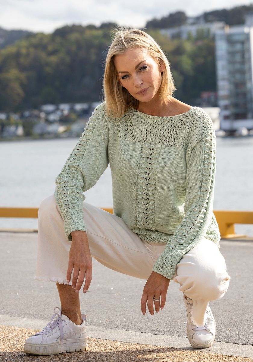 Julie genser lys grønn