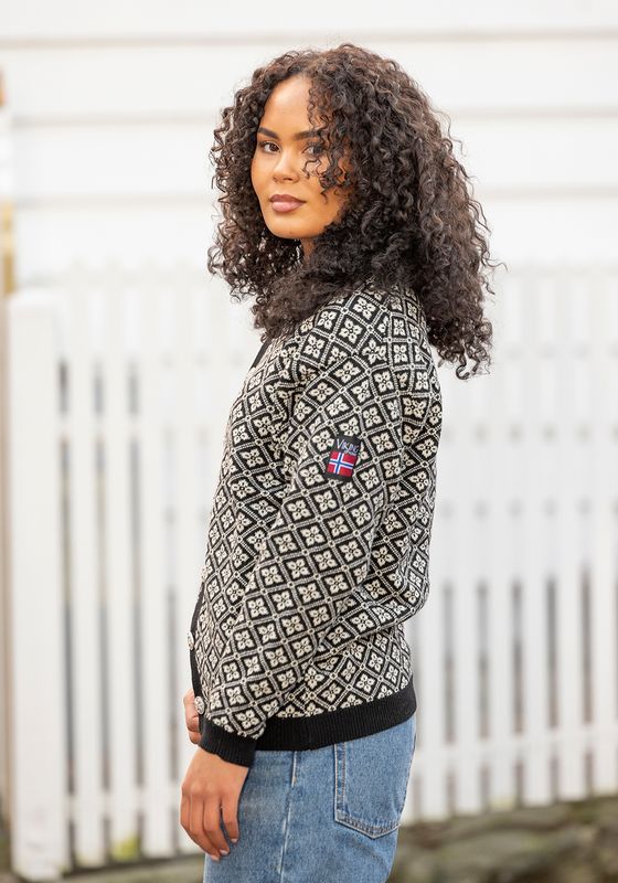 Elida kofte Svart /hvit