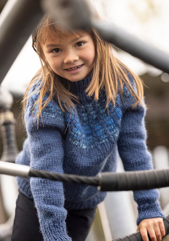 Varde genser jeansblå