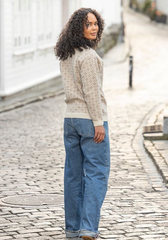 Elida kofte Hvit/beige