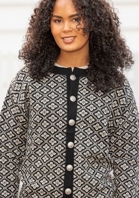 Elida kofte Svart /hvit