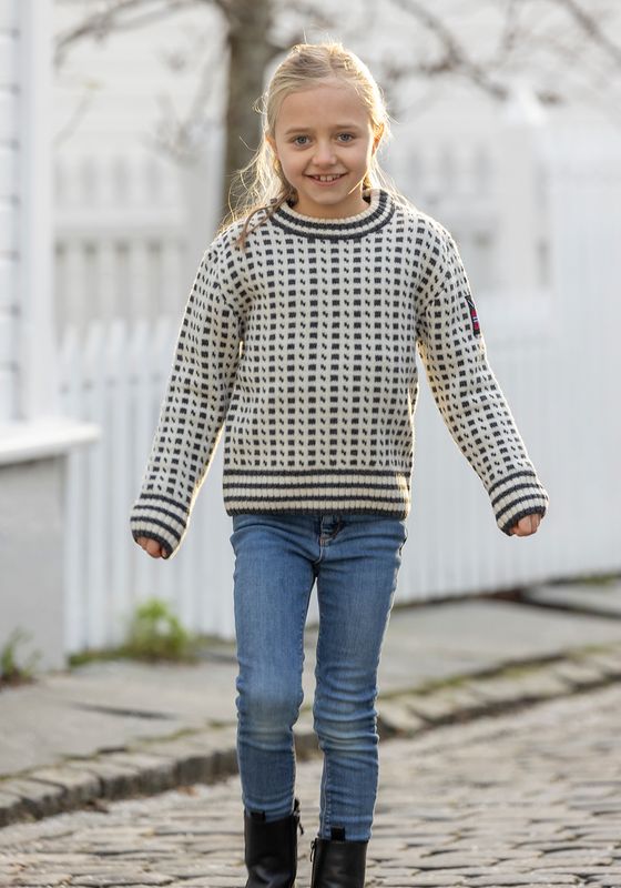 Islender Ullgenser barn Naturhvit