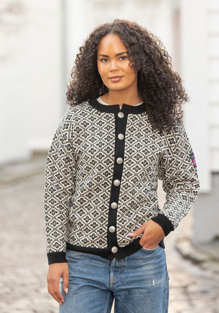 Elida kofte Hvit/svart