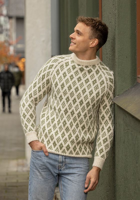 Sakura genser natur/grønn