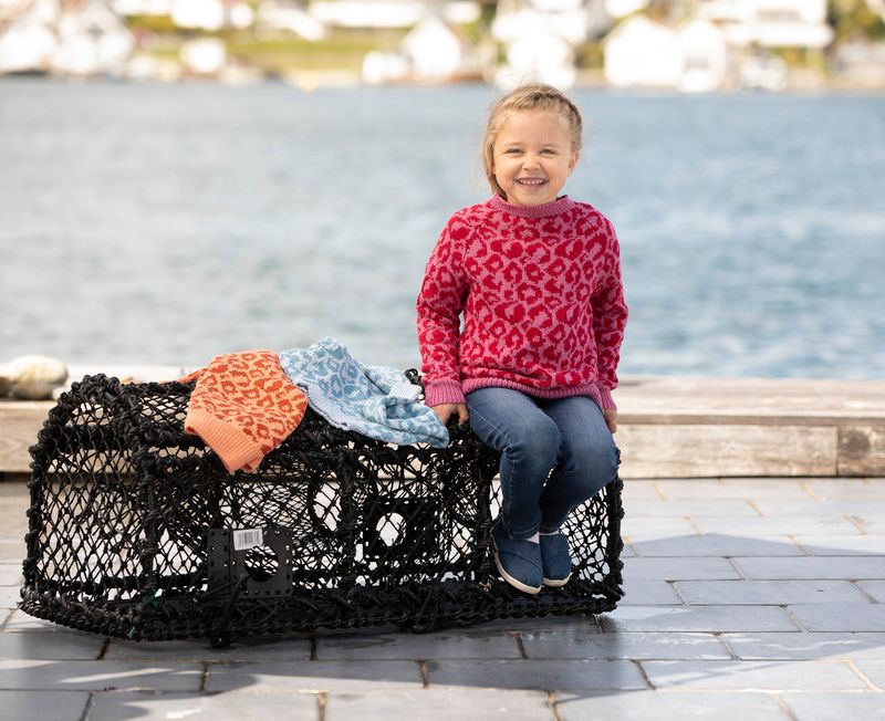 Leopard genser cerise